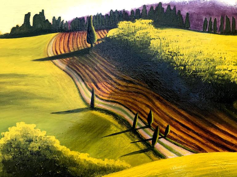 Original Romanticism Landscape Painting by Lorenzo Turini