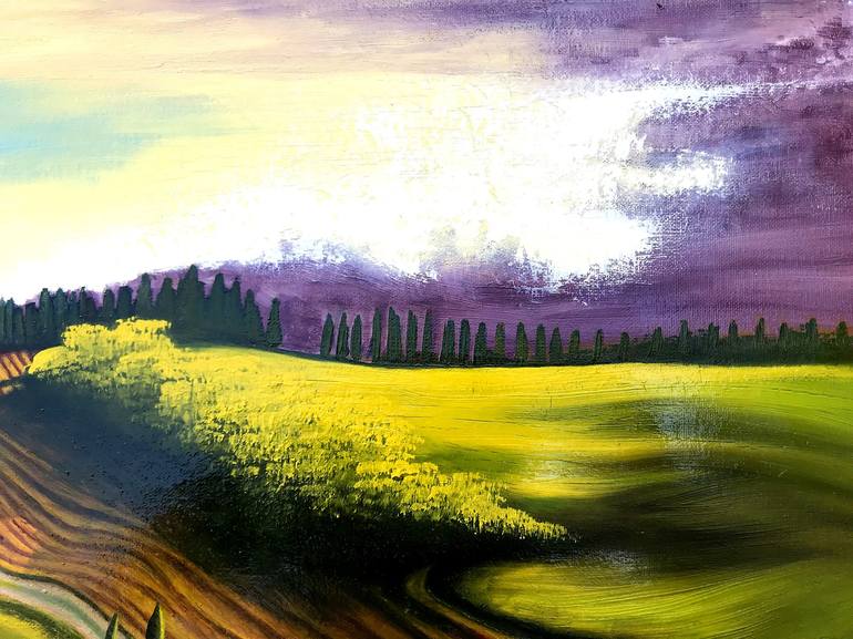 Original Romanticism Landscape Painting by Lorenzo Turini