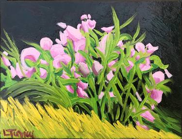 Original Impressionism Floral Painting by Lorenzo Turini