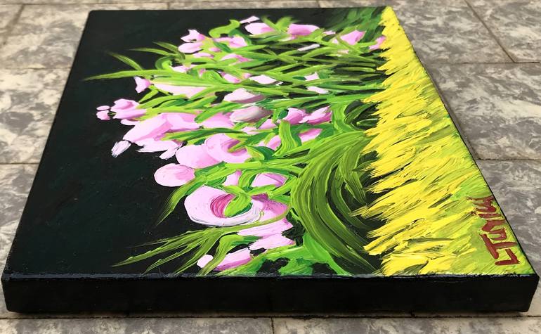 Original Impressionism Floral Painting by Lorenzo Turini