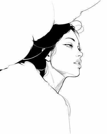 Print of Minimalism Women Digital by ackt1ng less