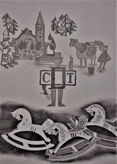 Print of Figurative Horse Drawings by Nicholas Vaughan