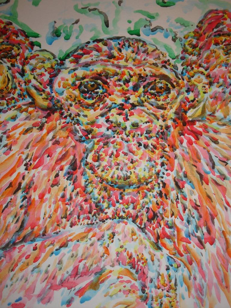 Chimpanzee Painting by Nicholas Vaughan Saatchi Art