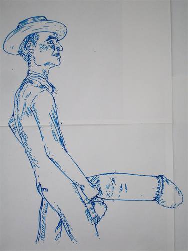 Original Men Drawings by Nicholas Vaughan