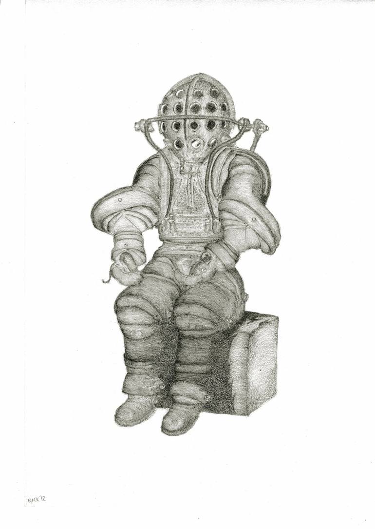 Diving Suit Drawing By Nicholas Vaughan Saatchi Art