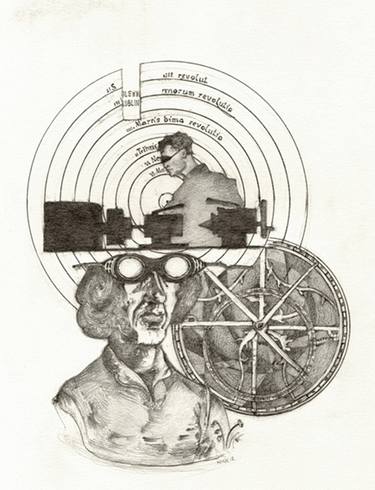 Print of Surrealism Science/Technology Drawings by Nicholas Vaughan