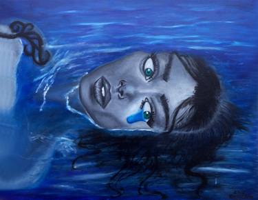 Original Surrealism Women Paintings by Aurora Gray