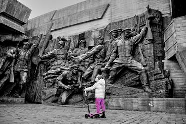 Girl at WWII Museum in Kyiv, Ukraine. March 2024 thumb