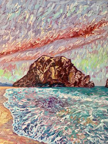 Original Impressionism Beach Paintings by Valerie Olson