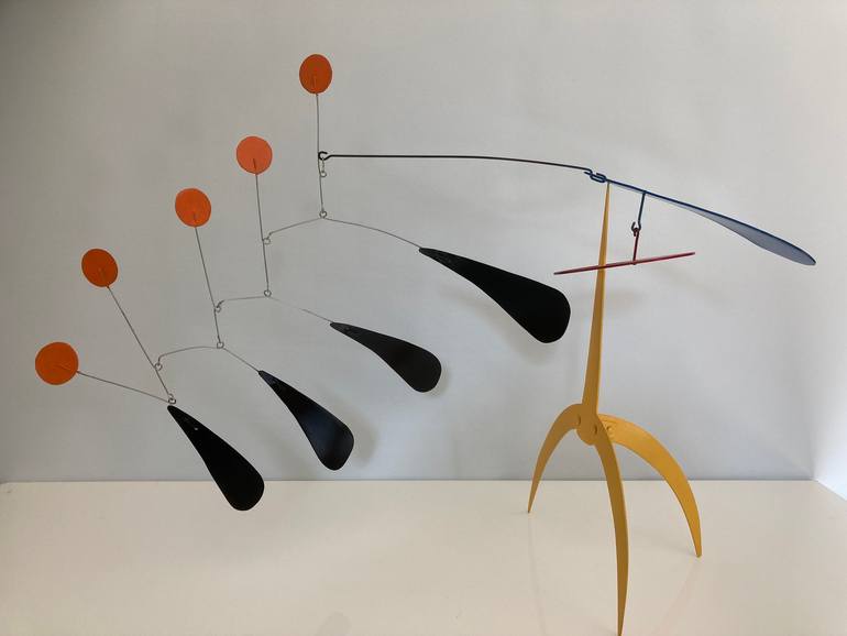 Original Kinetic Abstract Sculpture by Jan Bekker