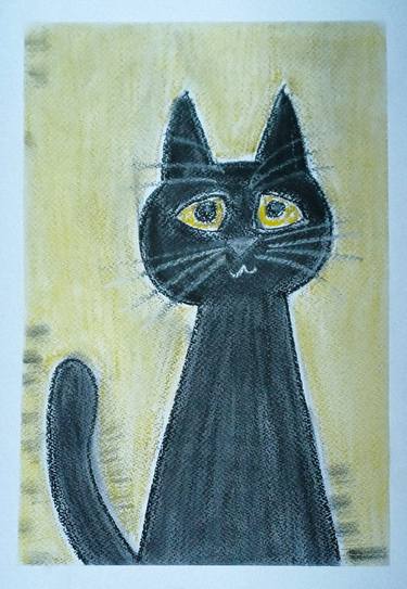 Original Illustration Cats Drawings by Karina Velasco