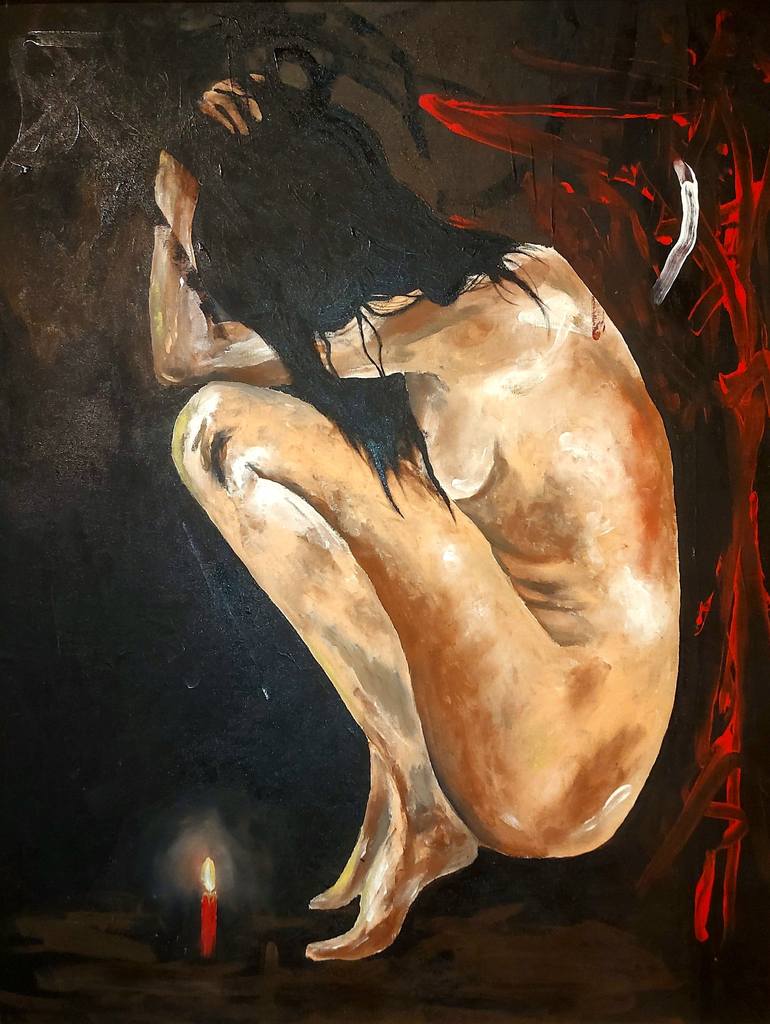 Original Expressionism Body Painting by Nilian Tavares