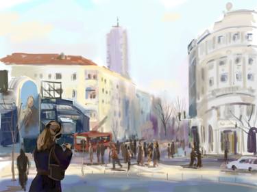 Original Impressionism Cities Digital by Daria Kolesnikova