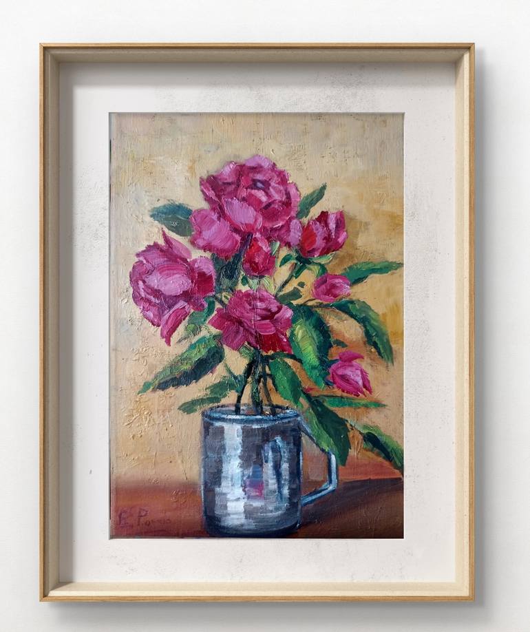 Original Contemporary Floral Painting by Helena Rozhko