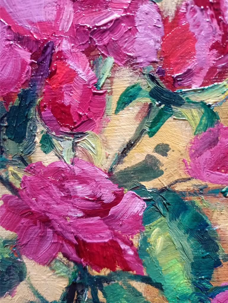 Original Contemporary Floral Painting by Helena Rozhko