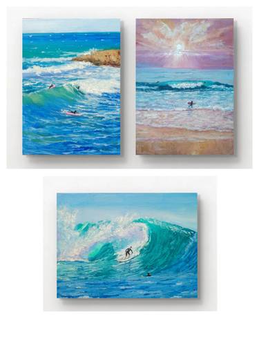 Original Impressionism Beach Paintings by Helena Rozhko