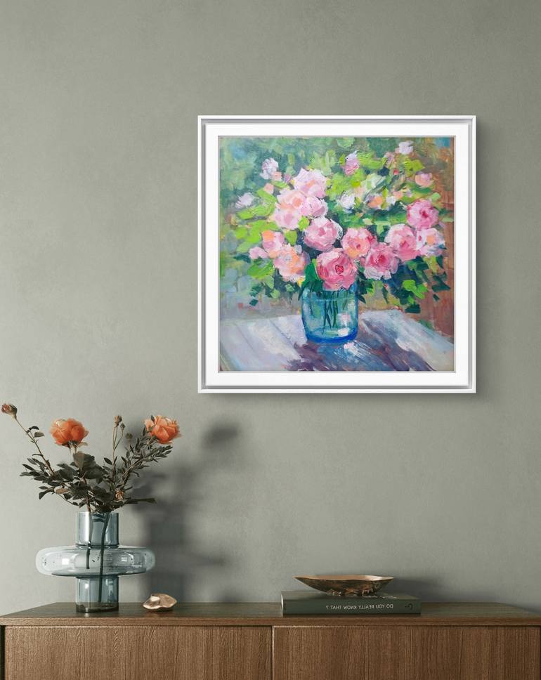 Original Impressionism Floral Painting by Helena Rozhko