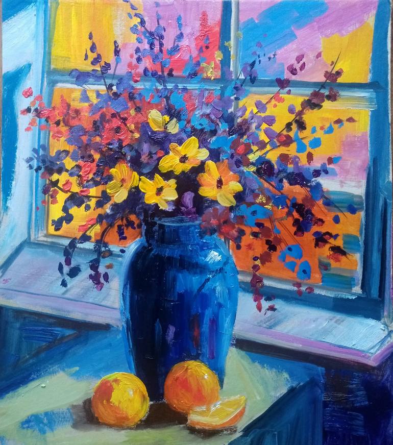 Print of Abstract Expressionism Still Life Paintings by Helena Rozhko