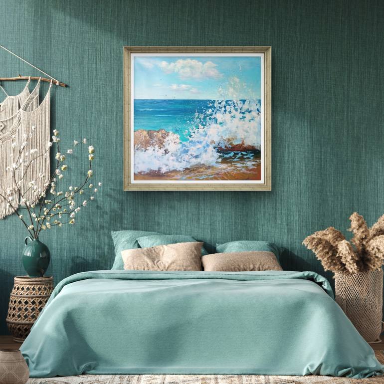 Original Contemporary Seascape Painting by Helena Thin