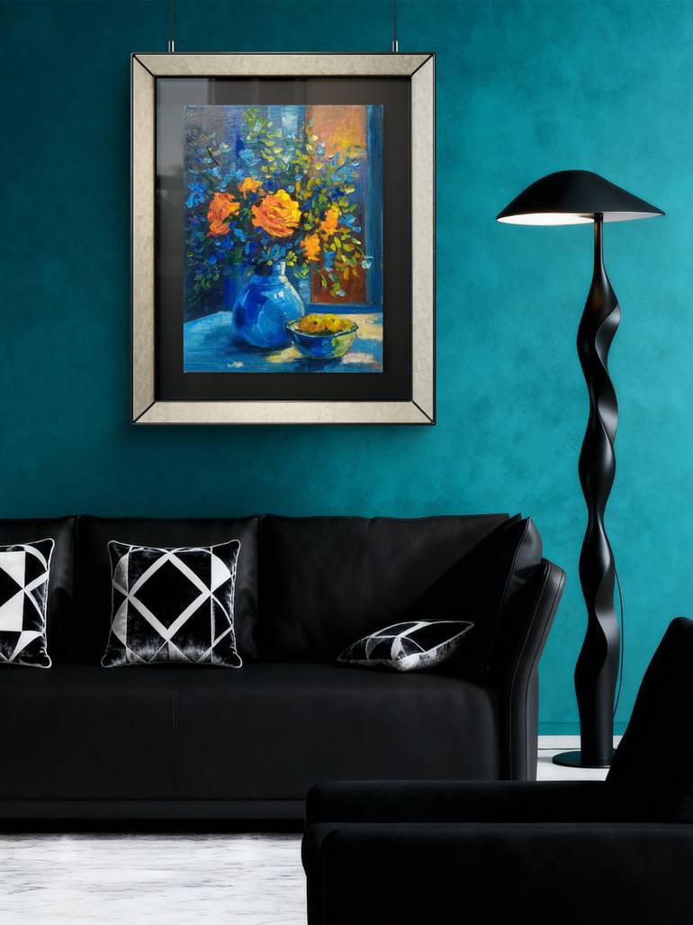 Original Abstract Expressionism Still Life Painting by Helena Thin