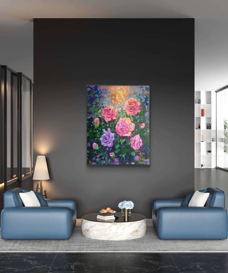 Original Contemporary Floral Painting by Helena Thin