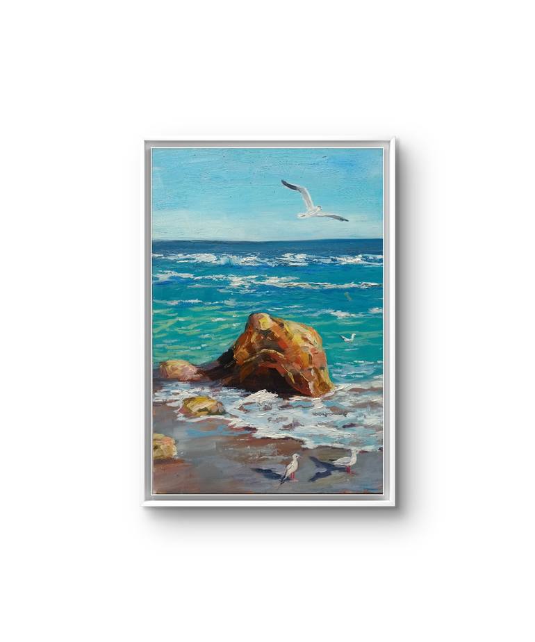 Original Contemporary Seascape Painting by Helena Thin