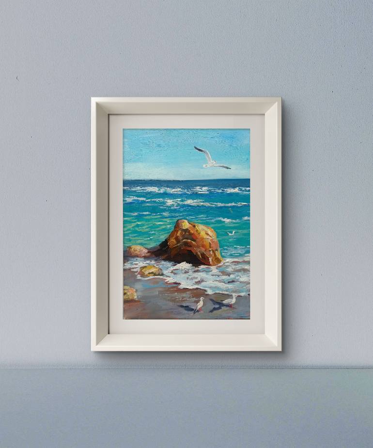 Original Contemporary Seascape Painting by Helena Thin