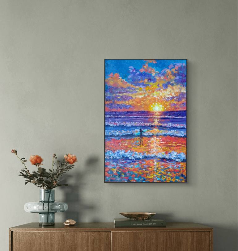 Original Contemporary Beach Painting by Helena Thin