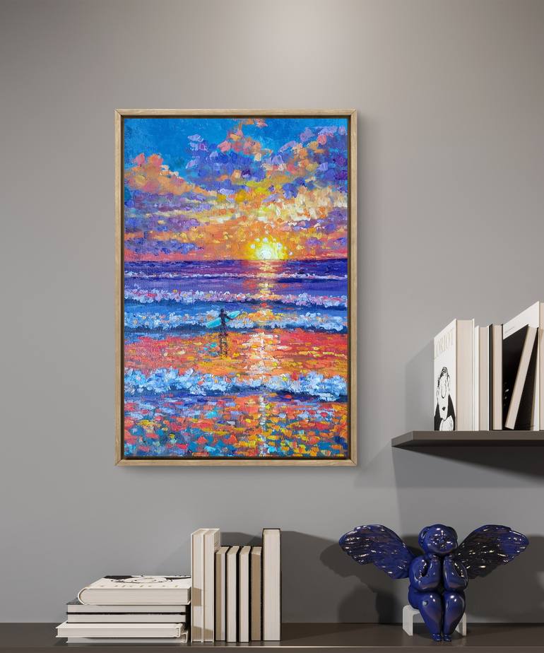 Original Contemporary Beach Painting by Helena Thin