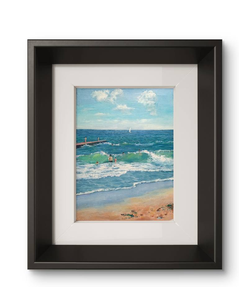 Original Contemporary Beach Painting by Helena Thin