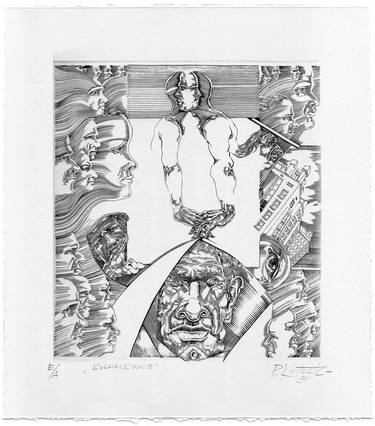 Original Symbolism Classical Mythology Printmaking by Piotr Kostecki