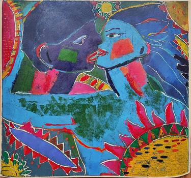 Original Expressionism Love Printmaking by Claudia Blume