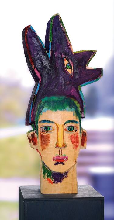 Original Expressionism Men Sculpture by Claudia Blume