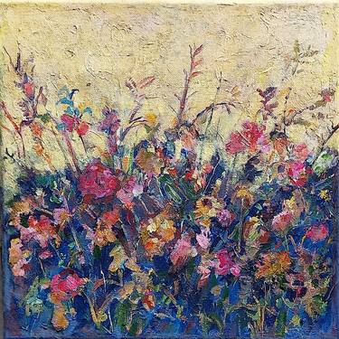 Original Abstract Floral Paintings by Janice Schlosser