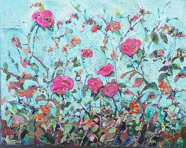 Original Abstract Expressionism Floral Paintings by Janice Schlosser