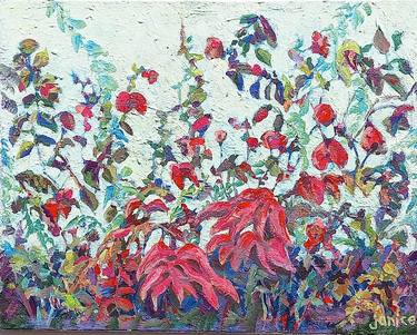 Original Abstract Expressionism Botanic Paintings by Janice Schlosser