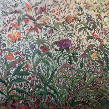 Original Abstract Expressionism Garden Paintings by Janice Schlosser