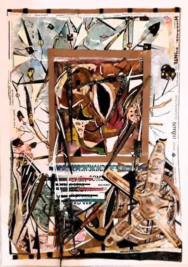 Original Abstract Expressionism Abstract Mixed Media by Adilson Fernandes