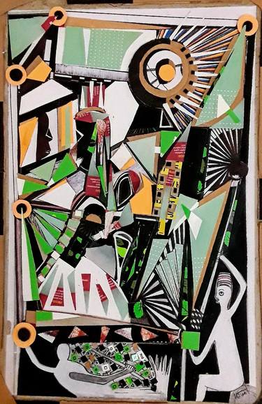 Original Cubism Women Mixed Media by Adilson Fernandes