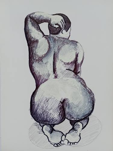 Original Figurative Women Drawings by Maribel Mayo