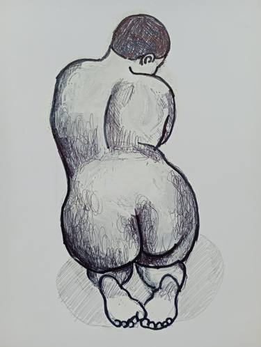 Original Figurative Women Drawings by Maribel Mayo