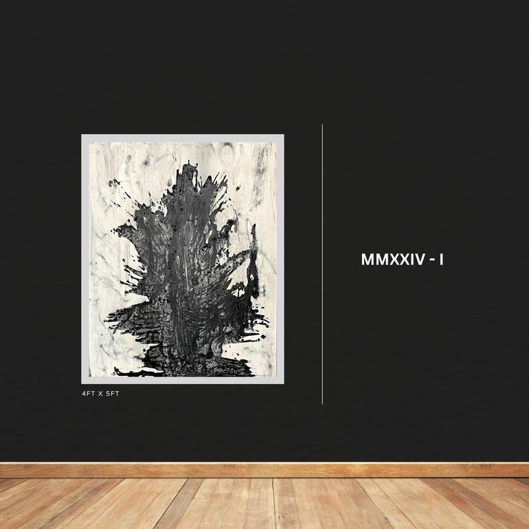 Original Abstract Expressionism Abstract Painting by Nishant Badami