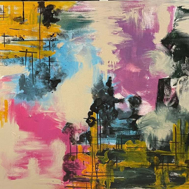 Original Abstract Expressionism Abstract Painting by Nishant Badami