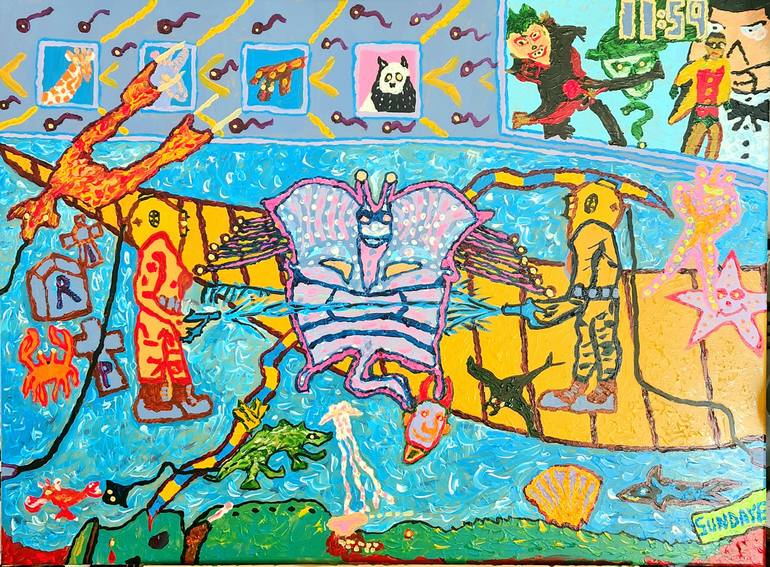 Print of Abstract Expressionism Abstract Paintings by Sundaye Lekeleke