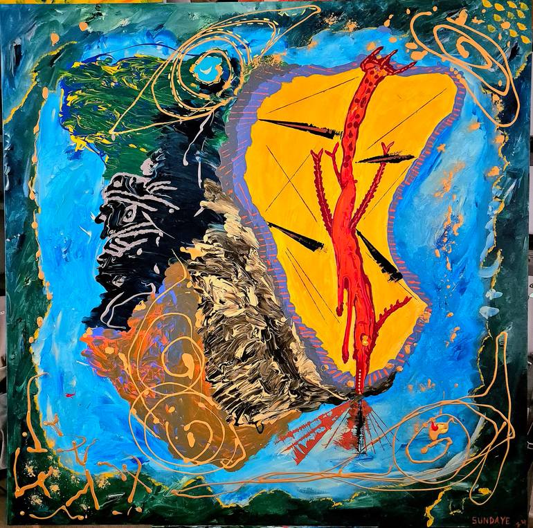 Spanish Rift Painting by Sundaye Lekeleke | Saatchi Art