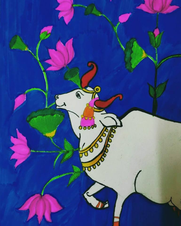 Original Folk Animal Painting by Anupama Satyarthi