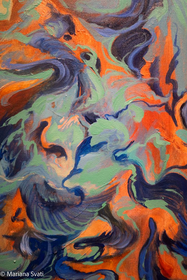 Original Abstract Expressionism Abstract Painting by Yasaman Mollasalehi