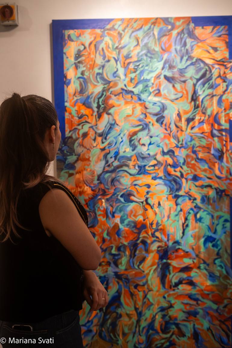 Original Abstract Expressionism Abstract Painting by Yasaman Mollasalehi