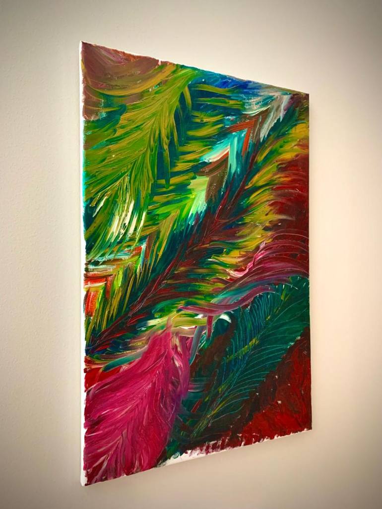 Original Abstract Expressionism Nature Painting by Basel Shihabi