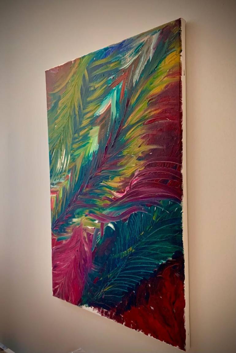 Original Abstract Expressionism Nature Painting by Basel Shihabi